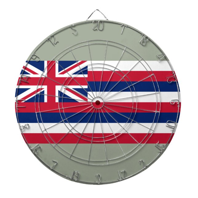 Flag of Hawaii (US State) Dartboard (Front)