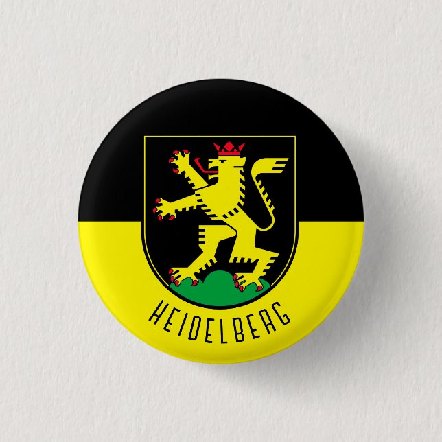 Flag of Heidelberg - GERMANY 1 Inch Round Button (Front)
