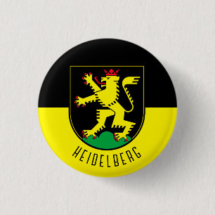 Flag of Heidelberg - GERMANY 1 Inch Round Button