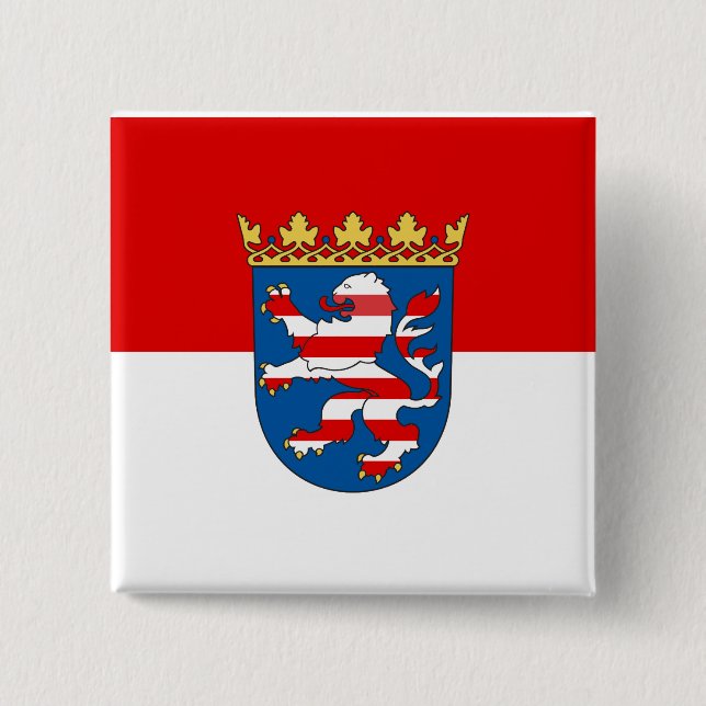 Flag of Hesse 2 Inch Square Button (Front)