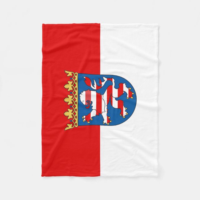 Flag of Hesse Fleece Blanket (Front)