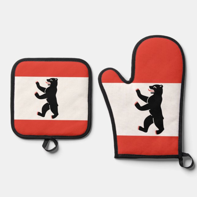Flag of HesseFlag of Berlin Tote Bag Oven Mitt & Pot Holder Set (Front)