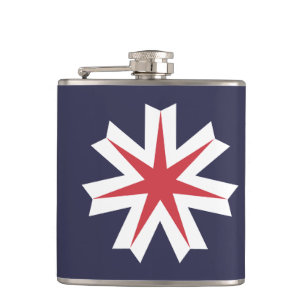 Flag of Hokkaido Prefecture, Japan Hip Flask