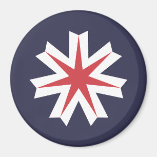 Flag of Hokkaido Prefecture, Japan Magnet