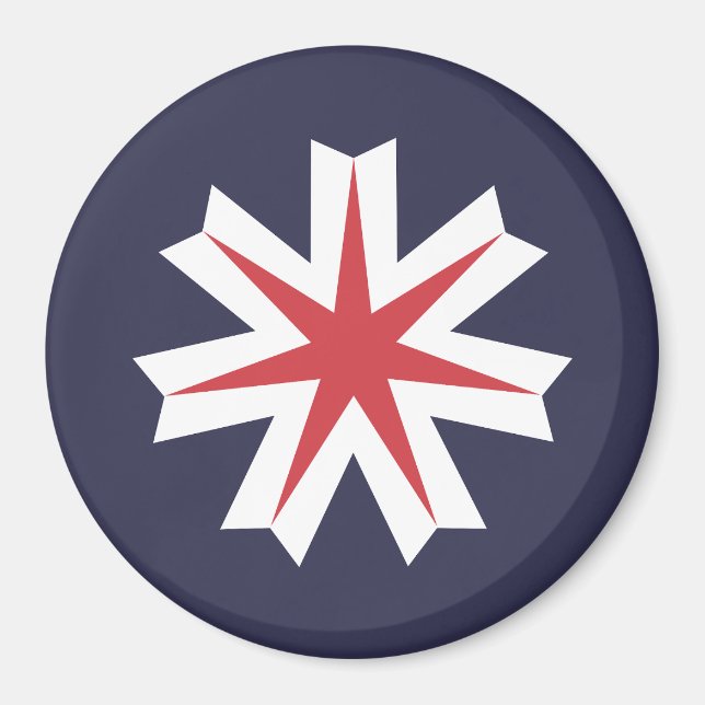  Flag of Hokkaido Prefecture, Japan Magnet (Front)