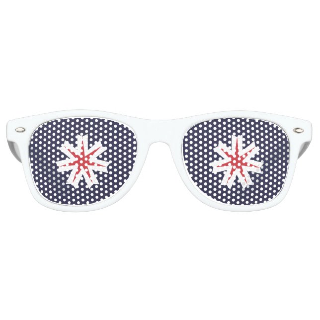 Flag of Hokkaido Prefecture, Japan Retro Sunglasses (Front)