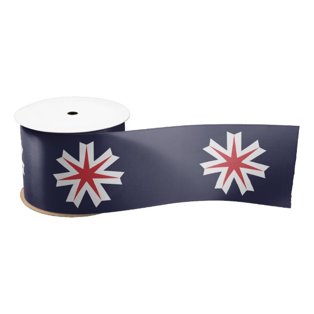 Flag of Hokkaido Prefecture, Japan Satin Ribbon (Spool)