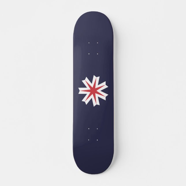 Flag of Hokkaido Prefecture, Japan Skateboard (Front)