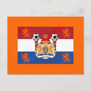 Flag of Holland Netherlands Soccer Artwork Postcard