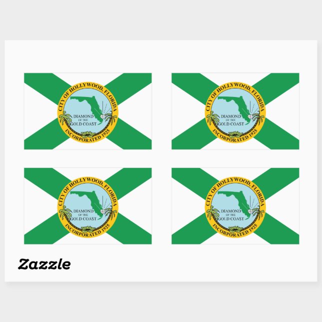 Flag of Hollywood, Florida Sticker (Sheet)