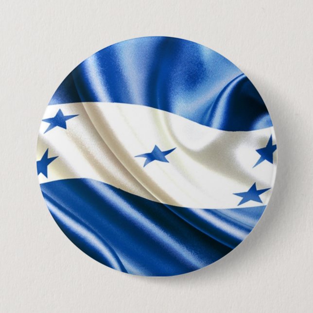 FLAG OF HONDURAS 3 INCH ROUND BUTTON (Front)