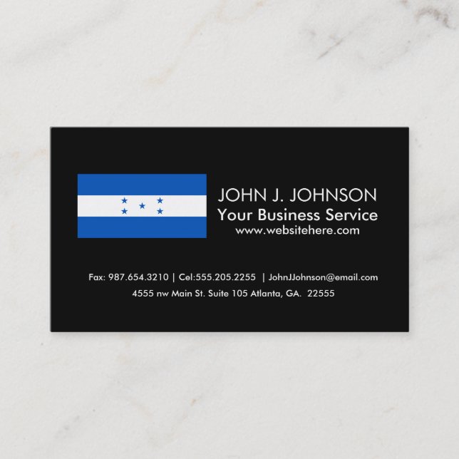 Flag of Honduras Business Card (Front)