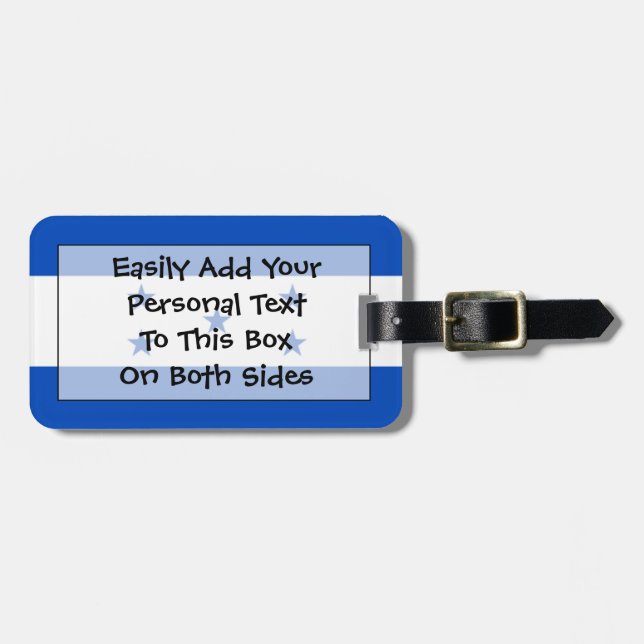 Flag of Honduras Easy ID Personal Luggage Tag (Front Horizontal)