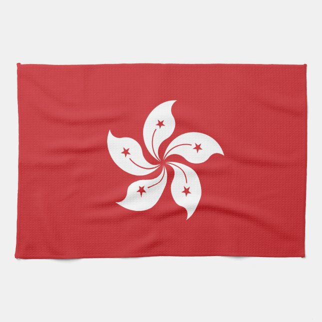 Flag of Hong Kong Kitchen Towel (Horizontal)