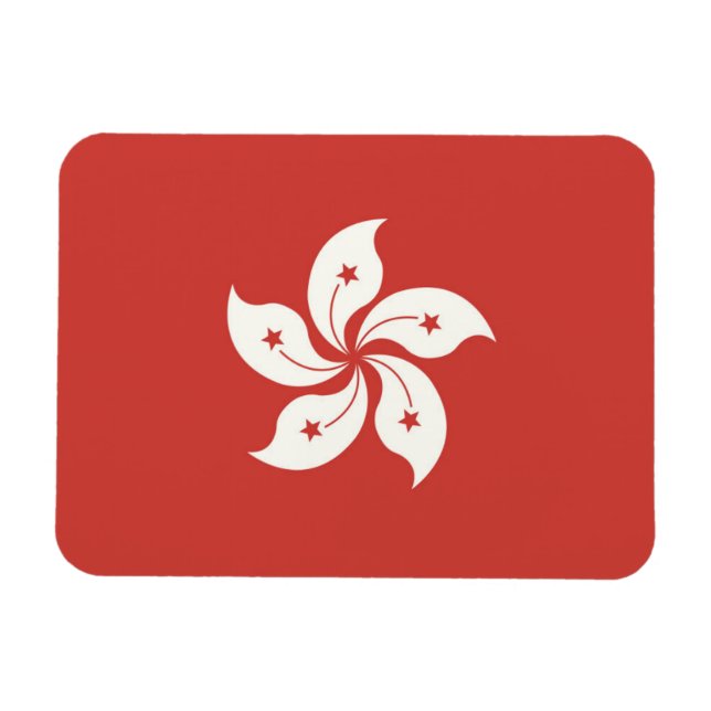 Flag of Hong Kong Magnet (Horizontal)