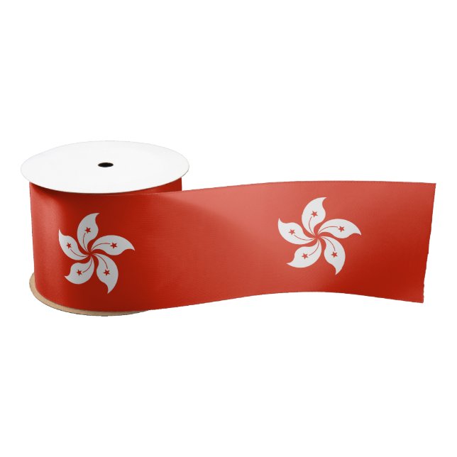 Flag of Hong Kong Satin Ribbon (Spool)