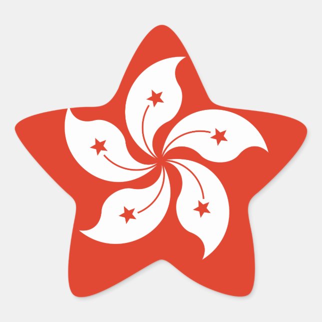Flag of Hong Kong Star Sticker (Front)