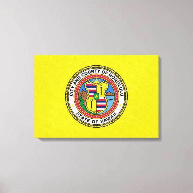 Flag of Honolulu (Hawaii) Canvas Print (Front)