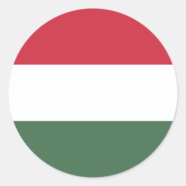 Flag of Hungary Classic Round Sticker (Front)