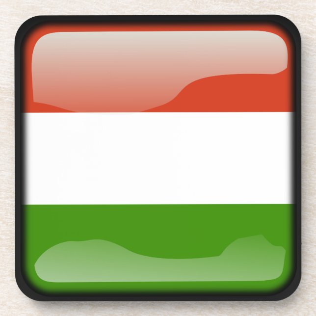Flag of Hungary Coaster (Front)
