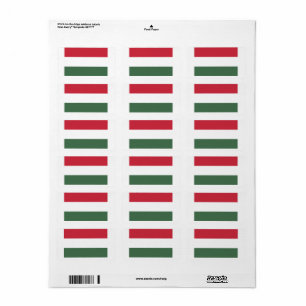 Flag of Hungary custom-cut  Label