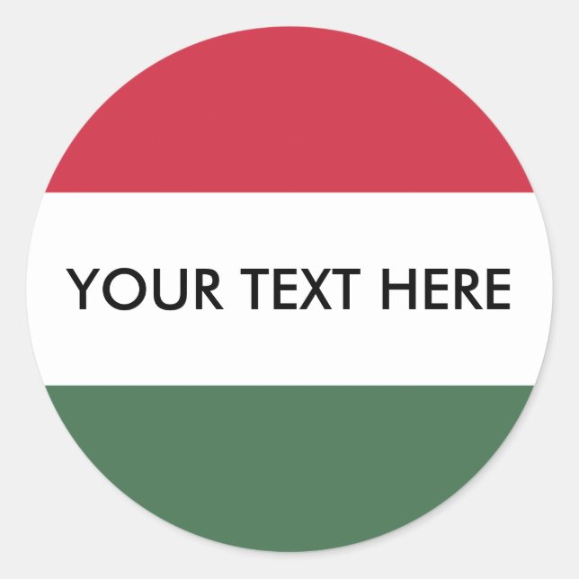Flag of Hungary tricolor Classic Round Sticker (Front)