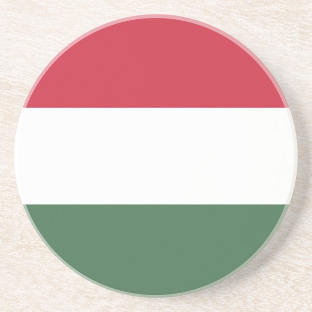 Flag of Hungary tricolor Coaster (Front)
