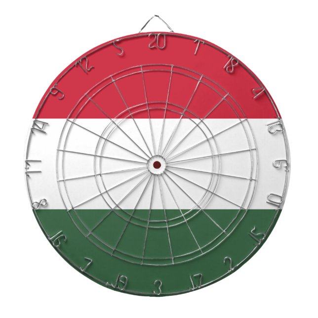 Flag of Hungary tricolor Dartboard (Front)