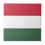Flag of Hungary tricolor Tile<br><div class="desc">The flag of Hungary is composed of three horizontal stripes,  red,  white and green.</div>