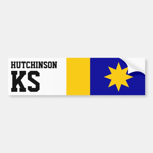 Flag of Hutchinson, Kansas Bumper Sticker (Front)