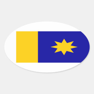 Flag of Hutchinson, Kansas Oval Sticker