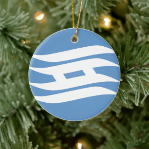 Flag of Hyogo Prefecture, Japan Ceramic Ornament