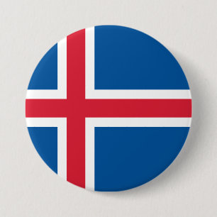 Flag of Iceland 3 Inch Round Button
