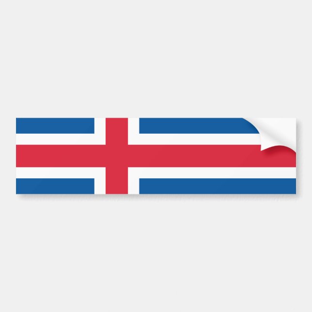 Flag of Iceland Bumper Sticker (Front)