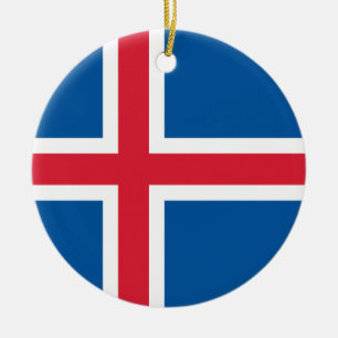 Flag of Iceland Ceramic Ornament