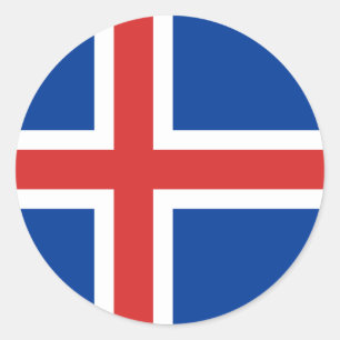 Flag of Iceland Classic Round Sticker