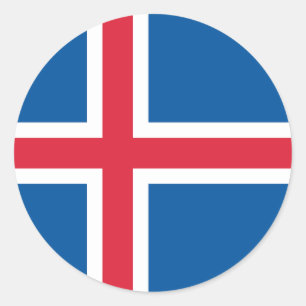 Flag of Iceland Classic Round Sticker