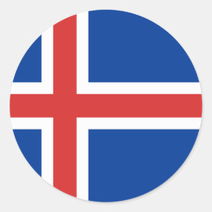 Flag of Iceland Classic Round Sticker