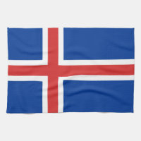 Flag of Iceland Kitchen Towel