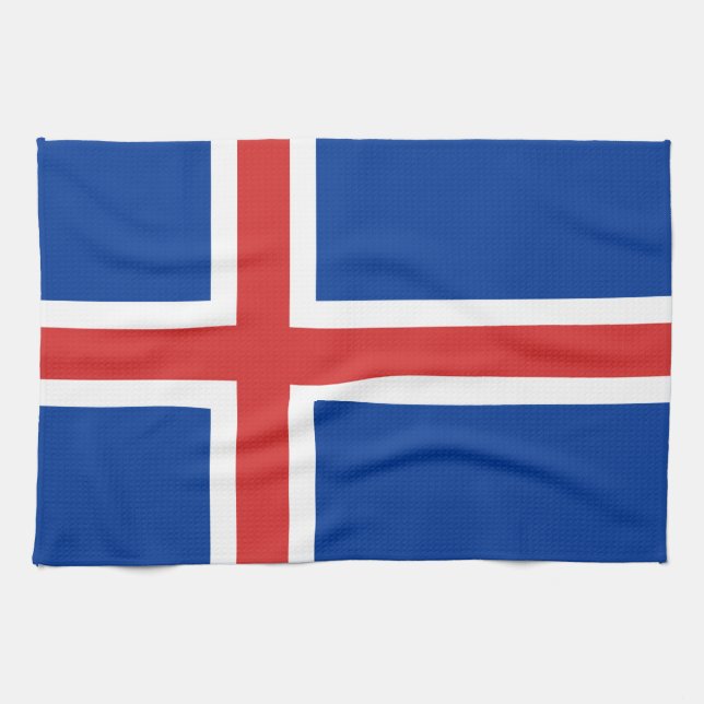 Flag of Iceland Kitchen Towel (Horizontal)