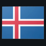 Flag of Iceland Notepad<br><div class="desc">This design features the national flag of Iceland, which is a Nordic island country in the North Atlantic. It is the most sparsely populated country in Europe. The largest city and capital of Iceland is Reykjavík. Icelandic culture is founded upon the nation's Scandinavian heritage. Most Icelanders are descendants of Norse...</div>