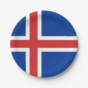 Flag of Iceland Paper Plates