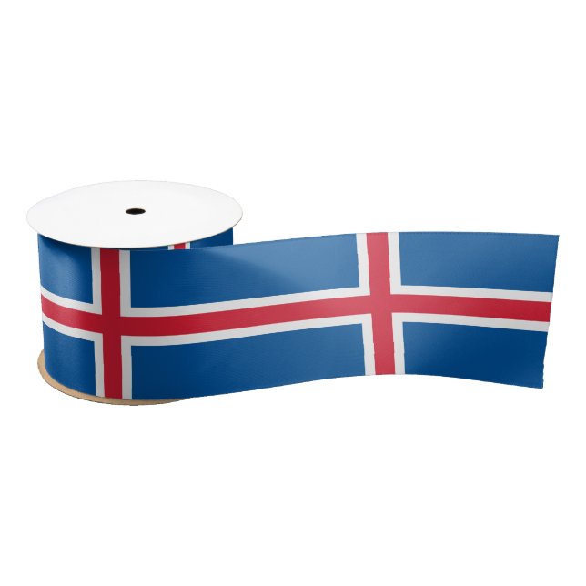 Flag of Iceland Satin Ribbon (Spool)