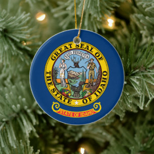 Flag of Idaho Ceramic Ornament