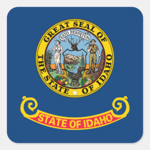 Flag of Idaho Square Sticker