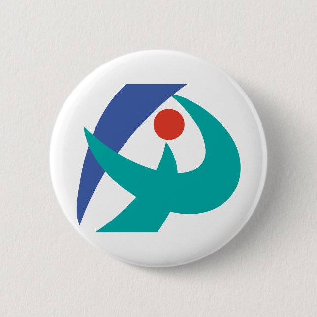 Flag of Iga, Mie, Japan 2 Inch Round Button (Front)