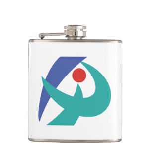 Flag of Iga, Mie, Japan Hip Flask