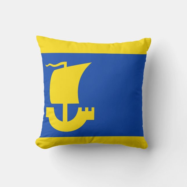 Flag of IJlst Throw Pillow (Front)