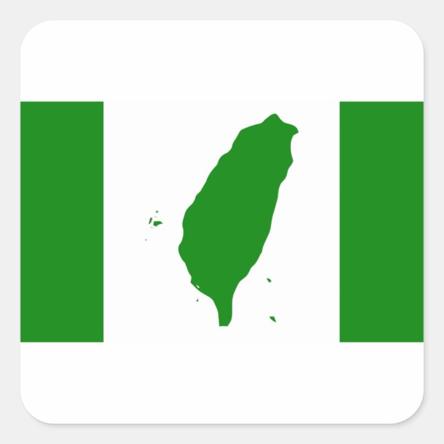 Flag of Independent Taiwan - 臺灣獨立運動 - 台灣獨立運動 Square Sticker (Front)