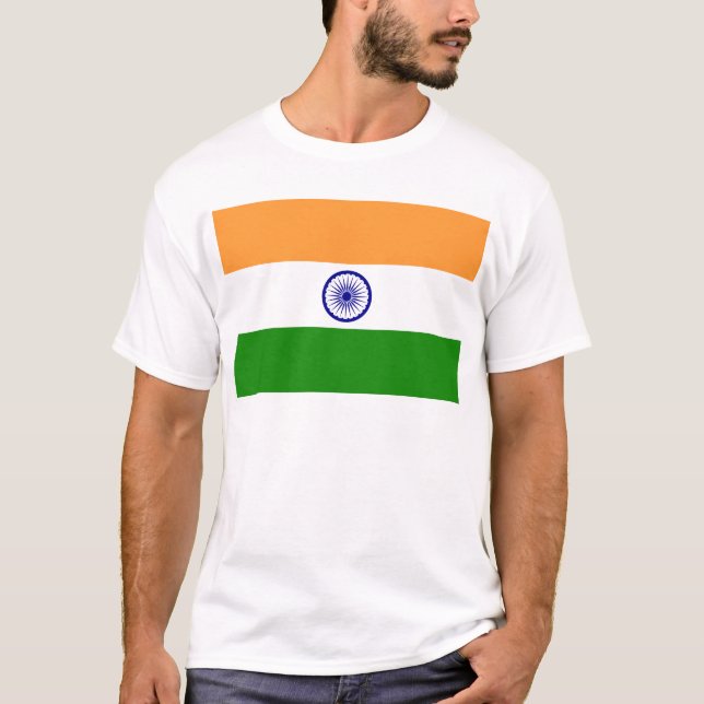 Flag of India - तिरंगा  - भारत का ध्वज T-Shirt (Front)